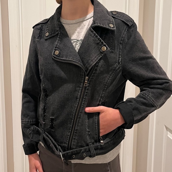 Black Denim Jacket, Ci Sono - Picture 1 of 4